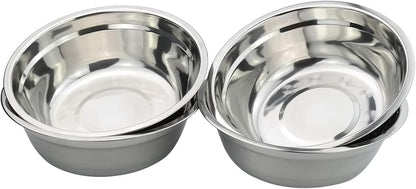 Callyne Stainless Steel Mixing Bowls, Set of 4 Metal Prep Bowls