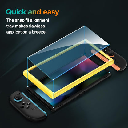 ivoler 4-Pack Screen Protector Tempered Glass for Nintendo Switch 2 Model 2025 with [Alignment Frame] Accessories Transparent HD Clear Anti-Scratch Screen Protector for Nintendo Switch 2, 7.9-Inch