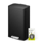 EKO Madison Matte Black 50 Liter/13.2 Gallon Step Trash Can with Inner Liner - Fingerprint Resistant Finish