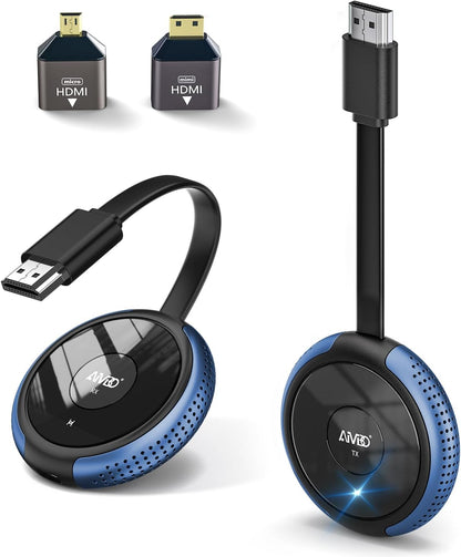 Wireless HDMI Transmitter and Receiver Kit, AIMIBO 4K Wireless HDMI Extender Smooth 5G Video/Audio for Laptop, Cable Box, Camera, Phone, Football Live Streaming to Monitor, Projector, HDTV -165FT/50M