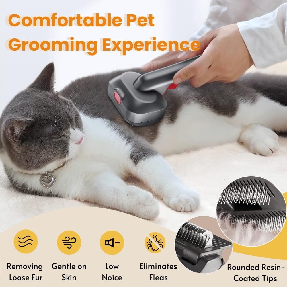 IZSOHHOME Compatible with V7 V8 V10 V11 V15,Dog Cat Brush for Shedding and Grooming,with Two Heads,Massage the skin,Easy to Clean Comb for Long or Short Haired Pets,Pet Brush Kit,Gift Box