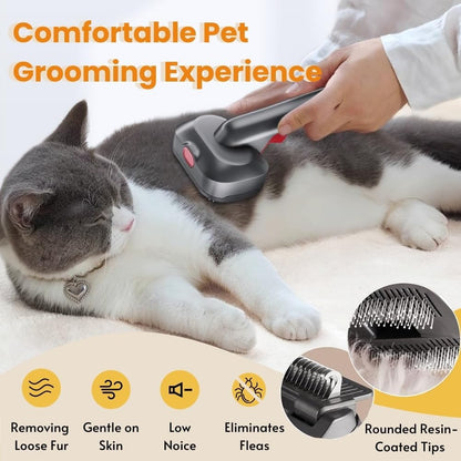 IZSOHHOME Compatible with V7 V8 V10 V11 V15,Dog Cat Brush for Shedding and Grooming,with Two Heads,Massage the skin,Easy to Clean Comb for Long or Short Haired Pets,Pet Brush Kit,Gift Box