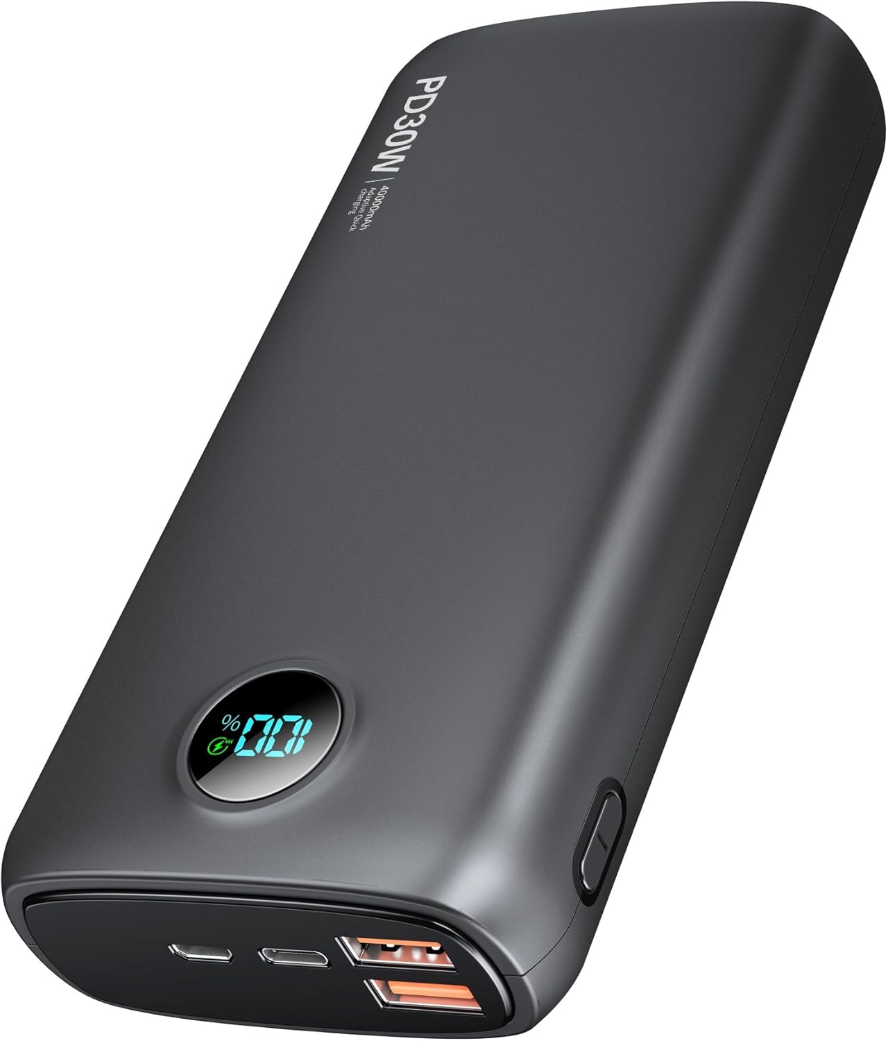 Portable Charger with Built in Cable Power Bank 40000mAh PD 30W Fast Charger Battery Pack Built-in Type-C/iOS Cable and Flashlight Compatible with iPhone Samsung Google iPad etc