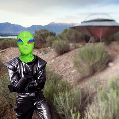 Stegosaurus Alien Mask Halloween Mask Cosplay ET Costume Halloween Party for Adult and Children，New Upgrade