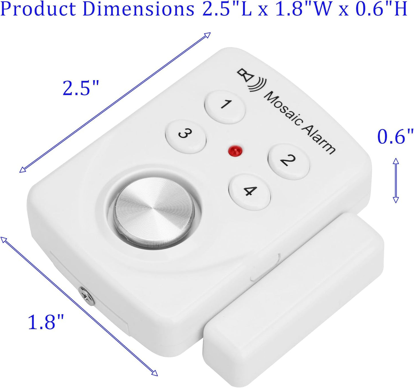 3 Pack Door Alarms with Delay When Left Open 130db Window Break Sliding Siren Vibration Detect Sensor for Home, Apartment Security. Keypad Intruder Burglar Entry Alert. Pool Alarm for Kids Safety