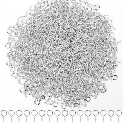 AUGSUN Eye Hooks, 12Pack 2.5 Inch Eye Hooks Heavy Duty 304 Stainless Steel Eye Screw,Screw Eyes Metal Screw Hooks Ring Screws Fasteners Hardware Tools