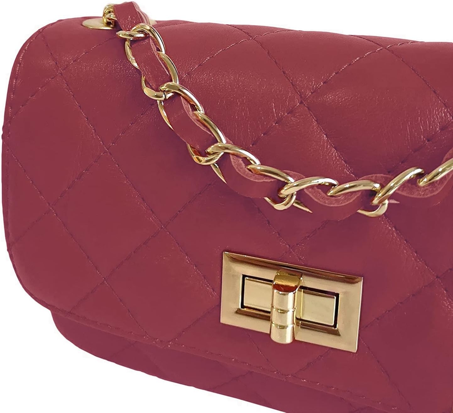 MamaMilano Women/Girls Italian Handmade Genuine Leather Cleo Shoulder Bag/Purse/HandBag/Totebag with Shoulder Strap