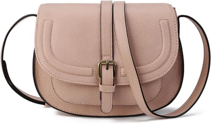 Crossbody Bags for Women Small Over the Shoulder Saddle Purses and Boho Cross body Handbags,Vegan Leather