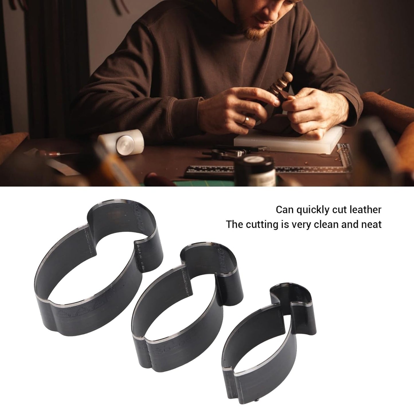Purilite Select – 3-Piece Fish-Shaped Leather Cutting Die Set