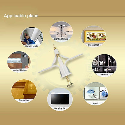 Drywall Anchor kit - Hollow Wall Anchors with Screws ，self-Drilling Hollow Wall Anchor, for Drywall，Nylon - Plastic - Buildex,60pcs (Anchor 30pcs+screw 30pcs)