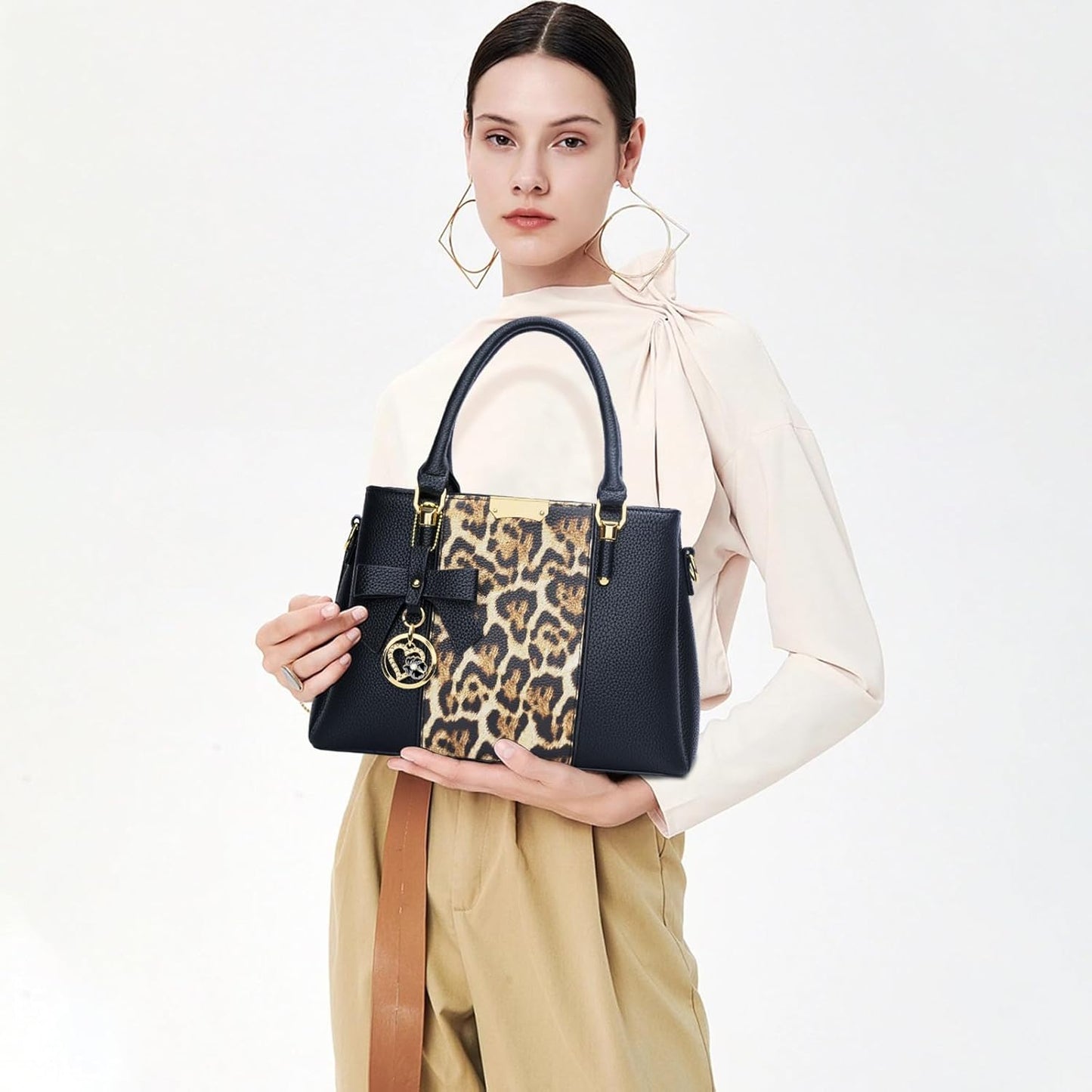 KKXIU Trendy Tote Bag for Women Lightweight Oxford Big Capacity Shoulder Purses and Handbags