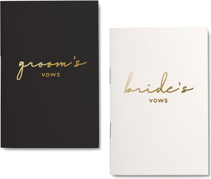 GroomBrideGifts Wedding Vow Book for His and Hers, Soft Touch, Perfectly Sized Bride and Groom Vow Books, Wedding Essentials, Wedding Registry Ideas, His and Hers Gifts