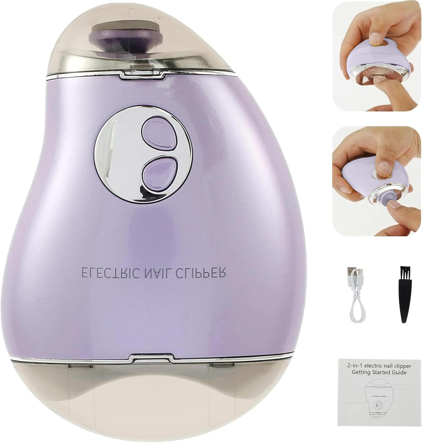 Lrolbmi Nail Trimmer Electric,Nail Clippers and Nail File 2-in-1 Design,Use Safety, Excellent Present,Nail Clippers,Nail Cutter,Corta uñas,Suitable for Baby,Elderly,Children,Woman