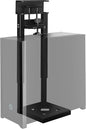 monTEK No Drill Under Desk PC Mount, Clamp-On Heavy Duty CPU Holder with Ventilated Cooling Design for Standing Desk & Home Office, Fits Most PC Cases 16.1"-25.6" (H), 66 lbs, Black
