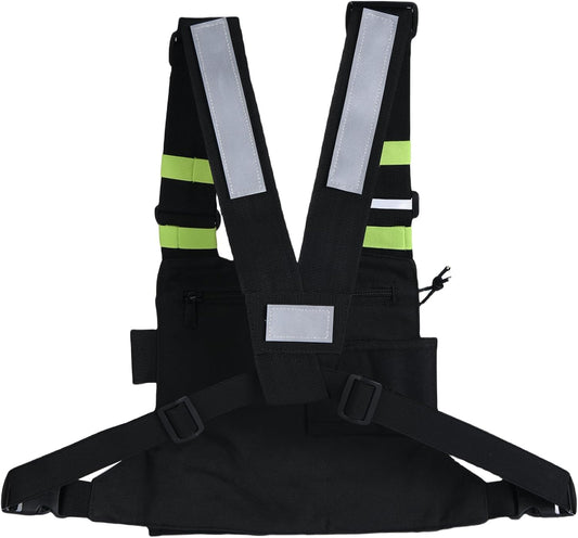 Radio Harness Tactical Vest Radio Holster Chest Rig Walkie Talkies Chest Bag Two Way Radio Chest Pack Outdoor Sports Tool Vest for Security, Fishing, Hunting, Convoy, Hiking and Tourism - PuriLite