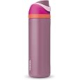 Owala FreeSip Insulated Stainless Steel Water Bottle with Straw for Sports and Travel, BPA-Free, 24-oz, Very, Very Dark
