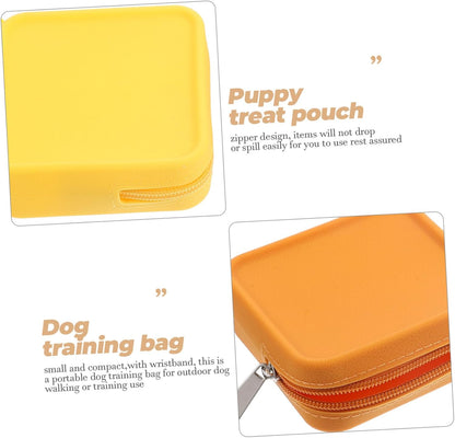 YARNOW 2pcs Silicone Dog Treat Bag Portable Dog Training Treat Pouch for Walking Accessories