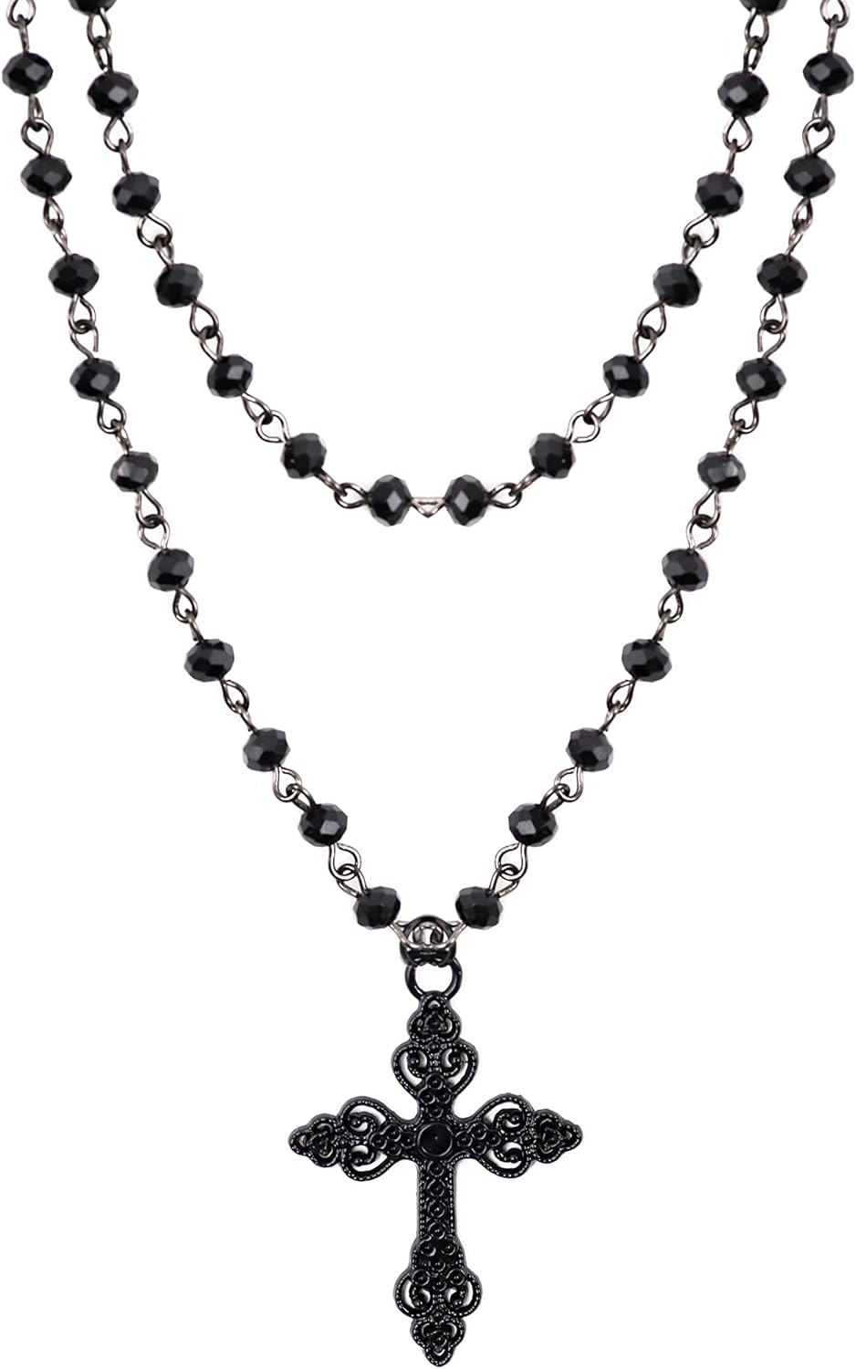Sacina Gothic Cross Necklace, Cross Choker, Goth Jewelry Gift for Women