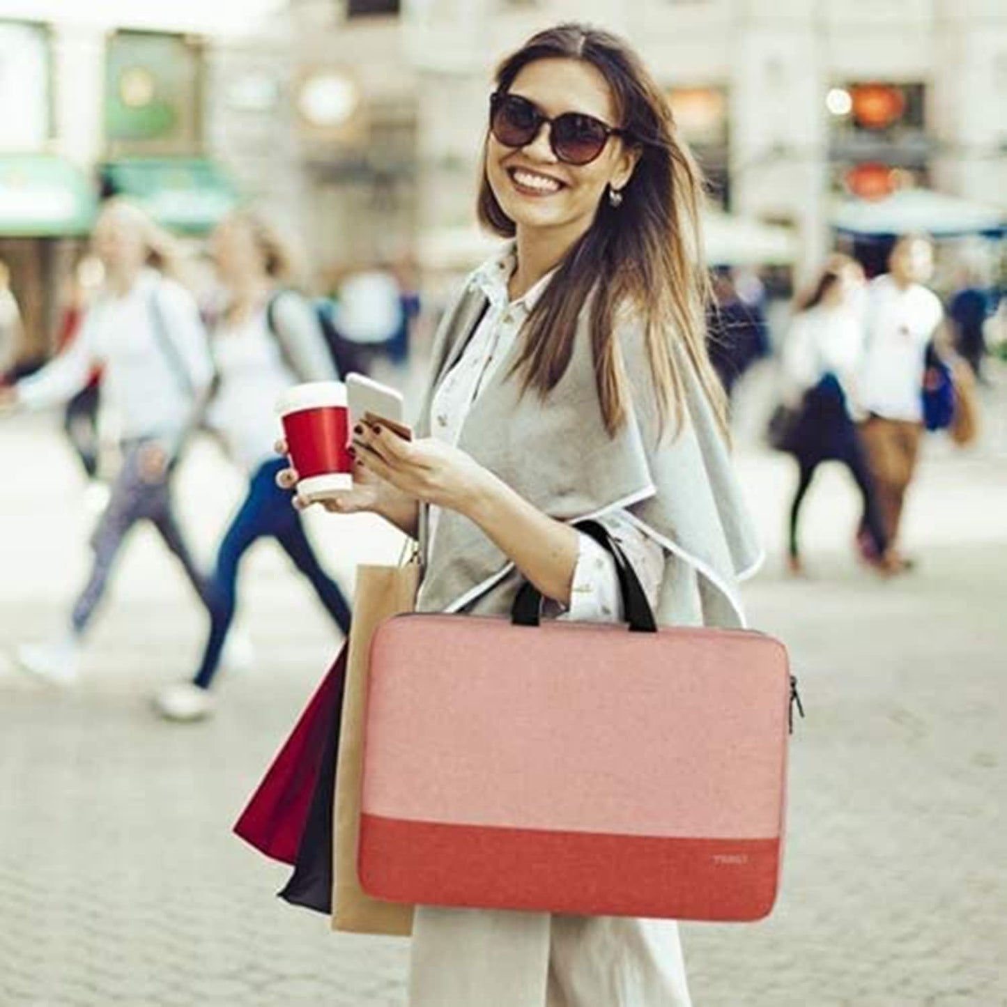 Ytonet Laptop Sleeve, 15.6 inch TSA Laptop Bag Laptop Case Water Resistant Computer Carrying Bag Compatible for Lenovo, HP, Dell, Asus Notebook, Gifts for Men Women, Grey