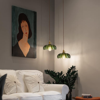 Purilite Select Modern Green Glass Pendant Light