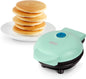 DASH Mini Maker Electric Round Griddle for Individual Pancakes, Cookies, Eggs & other on the go Breakfast, Lunch & Snacks with Indicator Light + Included Recipe Book - Aqua,4 Inch
