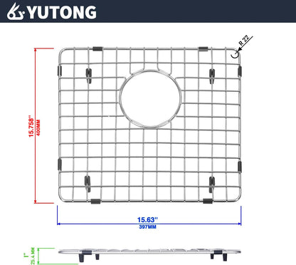 Yutong Kitchen Stainless Steel Sink Bottom Grid with Small Rounded Corner (27.5" x 15.5")