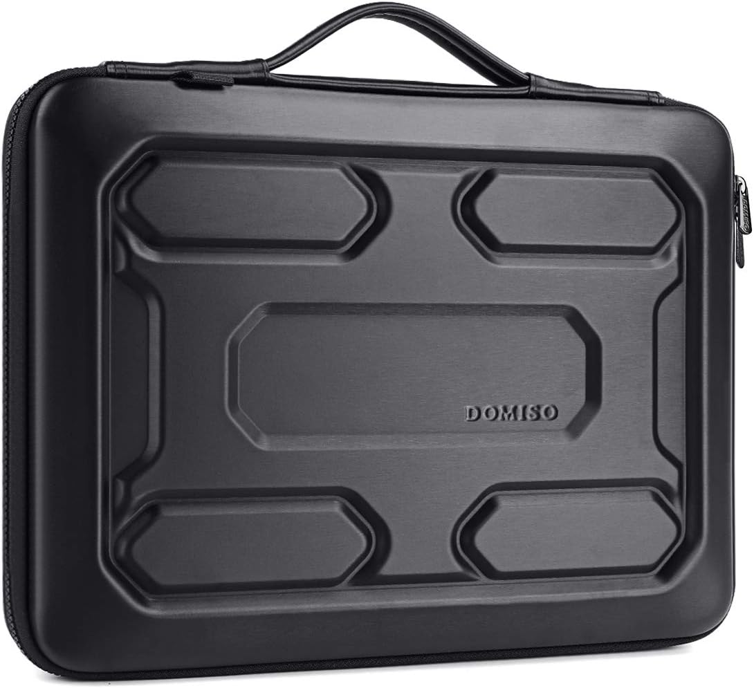 DOMISO 15.6 inch Laptop Sleeve with Handle Protective Shockproof Waterproof EVA Case for 15.6" Yoga 720 IdeaPad 310 320 ThinkPad T570/Legion 5 Gen 6/HP Envy 15/15.6" Notebooks, Dark Blue