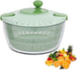 Salad Spinner - Green Salad Spinner Large - 4.2L Lettuce Spinner for Vegetable Washing, Lettuce Dryer with Drain, Bowl, Colander, BPA Free