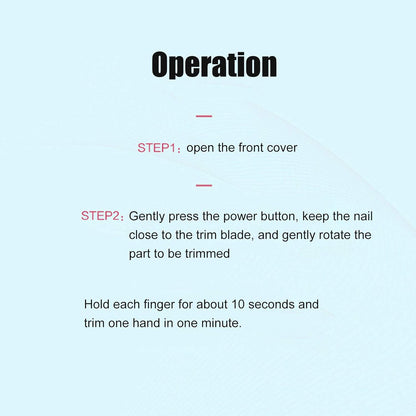 Electric Automatic Nail Clipper, Electric Nail File Clipper Nail Trimmer Intelligent USB Charging Automatic Fingernail Cutter Safety Fingernail Trimmer for Baby, Kids, Seniors and Adult