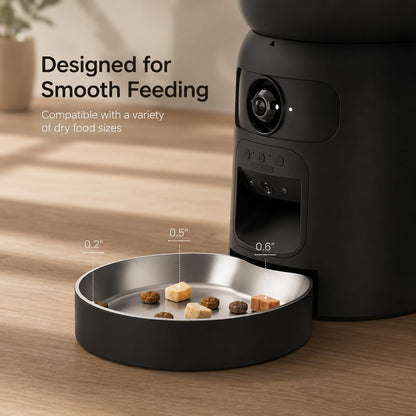 Automatic Cat Feeder with Camera, 2K WiFi App-Controlled Pet Feeder