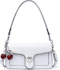 Lexiyat Purses for Women Trendy Crossbody Bags Leather Designer Handbags Travel Shoulder Cherry Bags Charm with 2 Straps