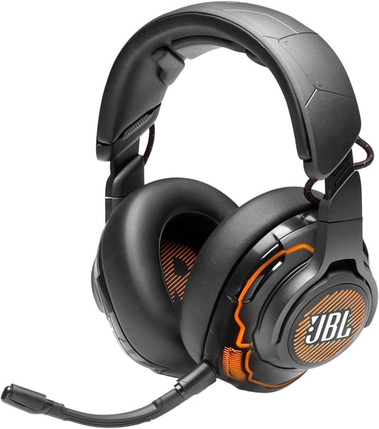 JBL USB Wired Over-Ear Professional Gaming Headset with Head-Tracking Enchanced JBL QuantumSPHERE (JBLQUANTUMONEBLKAM)