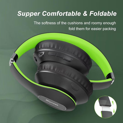 Glynzak Wireless Bluetooth Headphones Over Ear 65H Playtime HiFi Stereo Headset with Microphone and 6EQ Modes Foldable Bluetooth V5.3 Headphones for Desktop Computer Laptop Rose Gold