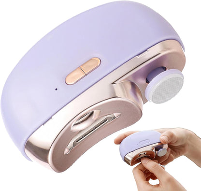 Electric Nail Trimming Tool - 3 in1 Electric Nail Clipper, Toenail and Fingernail Trimmer | Adjustable Nail Cutter Device with LED Light and duall Speed, Nail Grinding and Trimming Kit for Home