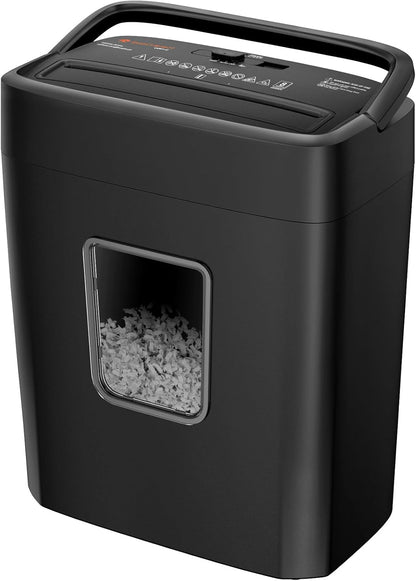 8-Sheet Cross Cut Paper Shredder with 4.2 Gallon Bin, P-4 Security Level Shredder for Home Office, Shreds Paper, Credit Cards, Staples, and Mail - PuriLite