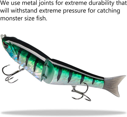 Bassdash SwimShad Glide Baits Jointed Swimbait Bass Pike Salmon Trout Muskie Fishing Lure