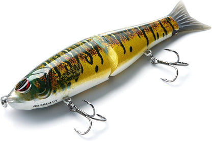 Bassdash SwimShad Glide Baits Jointed Swimbait Bass Pike Salmon Trout Muskie Fishing Lure