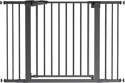 Babelio Metal Baby Gate, 29-48'' Auto Close Easy Install Pet Gate, Extra Wide Walk Thru Child Safety Gate, Pressure Mounted Dog Gate for Doorways & Stairs, with Y Spindle Rods
