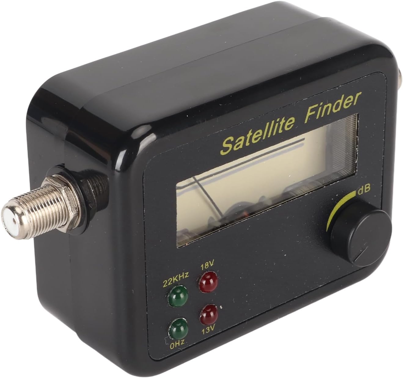 Haofy Satellite Finder Digital SAT Meter Signal Locator for C Band KU Band Tuning with 0.95-2.15GHz Range 75Ω Impedance ABS Material DC13-18V