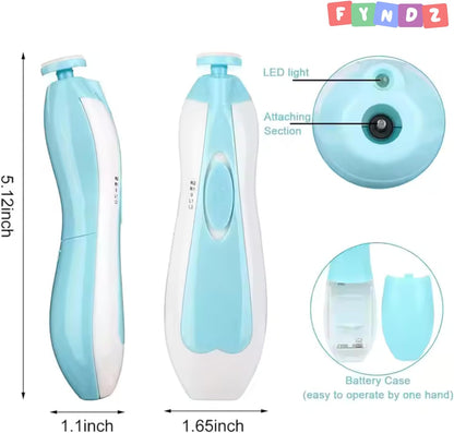 Baby Electric Nail Trimmer, No Sharp Claws Hurt, 6 in 1 Safety Cutter Trimmer Clipper for Toes and Fingers-PINK