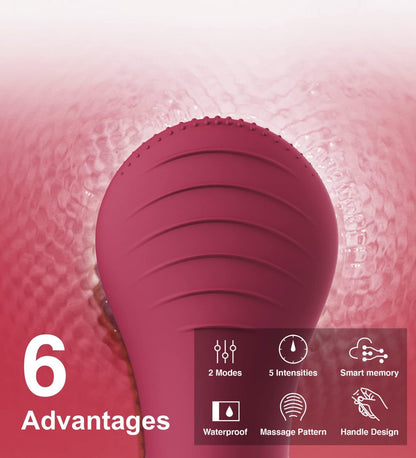 Några Coola Facial Cleansing Brush, Waterproof Electric Face Cleansing Brush Device for Deep Cleaning|Gentle Exfoliating|Massaging,Rechargeable Silicone Skin Wash Machine with Magnet Charger