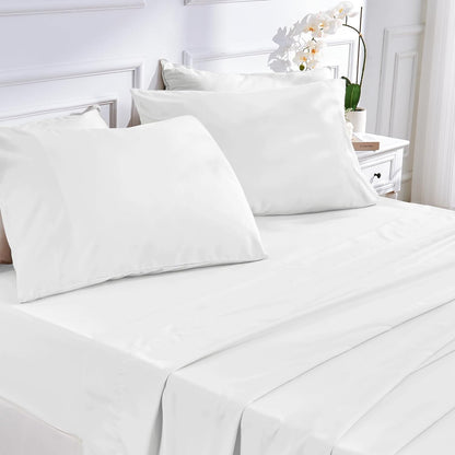 JOLLYVOGUE Queen Size Bed Sheet Set - 4 Piece Bed Sheets Set with Deep Pocket - Soft Breathable & Cooling - Resists Shrinkage & Fading Draps Queen - Easy Care (Dark Grey)