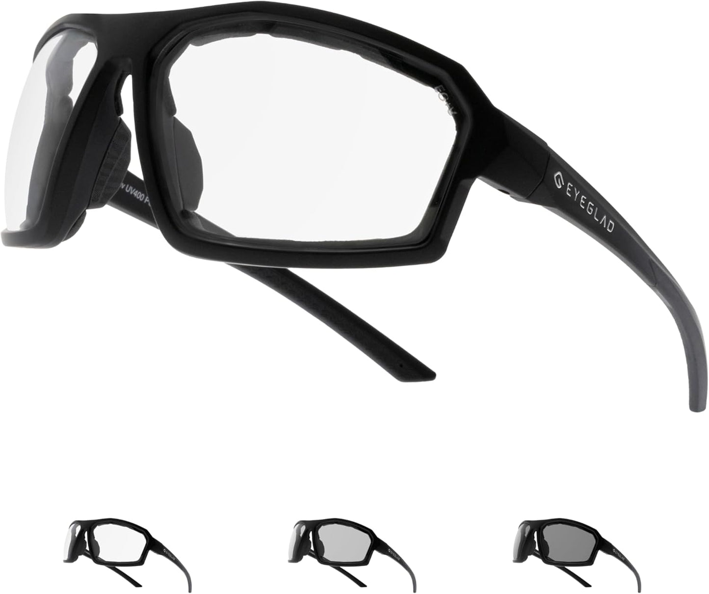 EYEGLAD REV Z87+ Motorcycle Safety Glasses High Impact Photochromic UV400 Eclipse Shift Sports Wrap Safety Sunglasses for Men Women