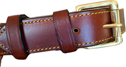 Soft Touch Collars Padded Leather Dog Collar, Large Brown - Genuine Real Leather, 24" Long x 1.5 Wide, Fits Neck Size 18" to 21" Inches
