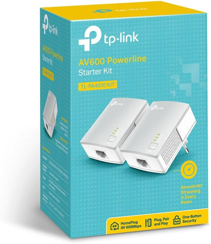 TP-Link AV1000 Powerline Ethernet Adapter(TL-PA7017P KIT) - Gigabit Port, Plug and Play, Extra Power Socket for Additional Devices, Ideal for Smart TV