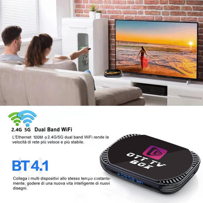Android 11 TV Box MXIII Pro Android TV Box 11.0 Amlogic S905X4 Quad Core 64 Bits, 4GB RAM 64GB ROM Android Box with 1000M LAN AV1 8K/6K/4K 3D USB 3.0 BT 4.0