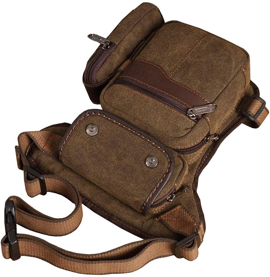Motorcycle Drop Leg Bag Nylon Waist Pack for Men Women Travel Hiking Tactical Cycling Bike Ride Riding Crossbody Shoulder Fanny Pouch