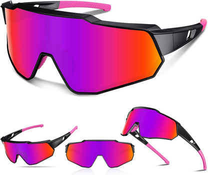 Polarized Sports Sunglasses for Men Women Youth Baseball Cycling Running Driving Fishing Tennis Golf Motor TAC UV400 TR90