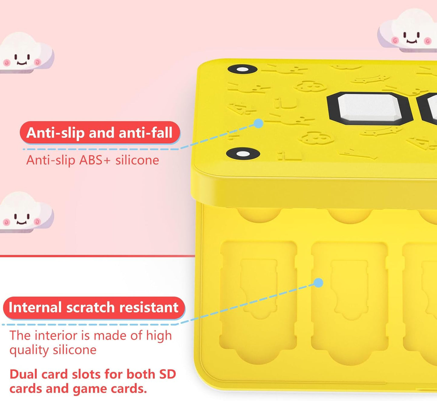 GeeRic 24 Slot Game Card Storage Case Compatible with Switch, Portable Game Card Storage Cartridge with Switch, Games Cartridges & Slot