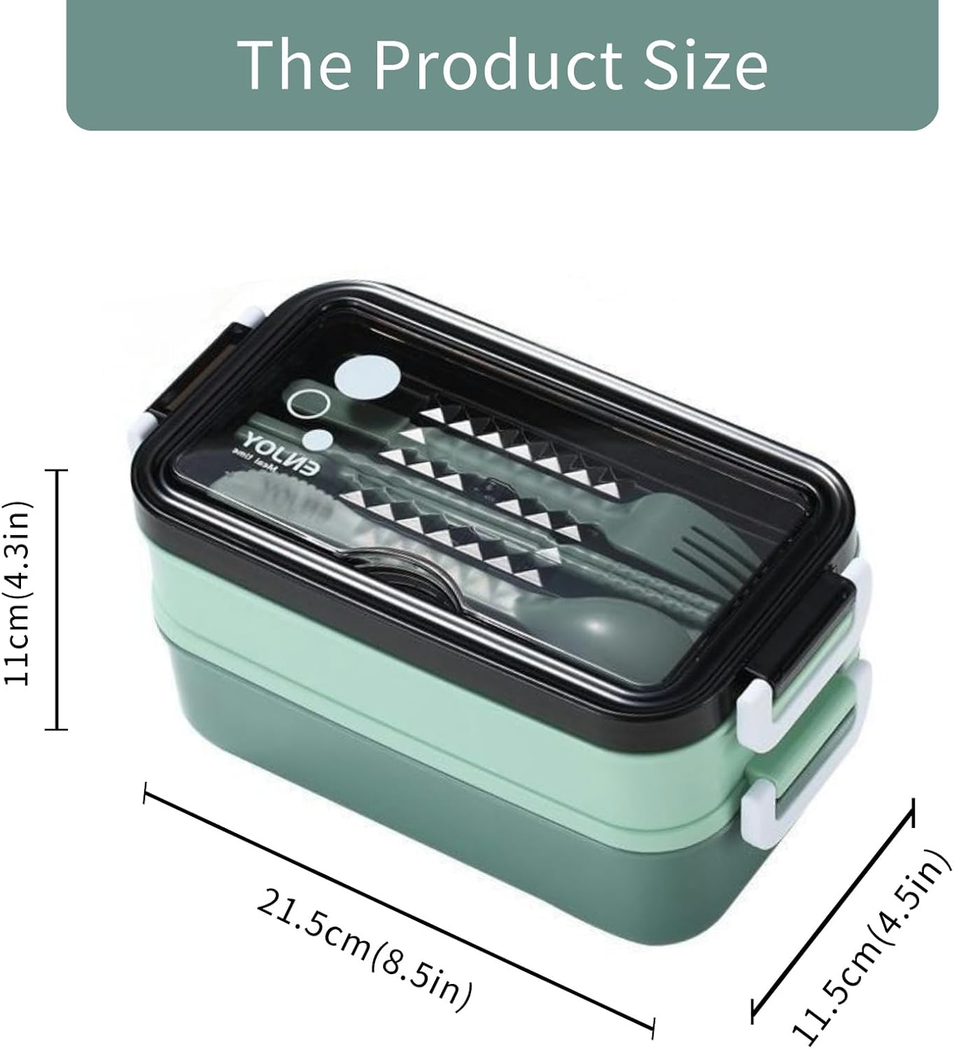 Bento Box, Lunch Box for Adult, Compact Bento Box Set- 2-Layer Stackable Lunch Box with Utensils, Leak-Proof and Durable Food Container for Work, Picnic, and Travel (Pink)